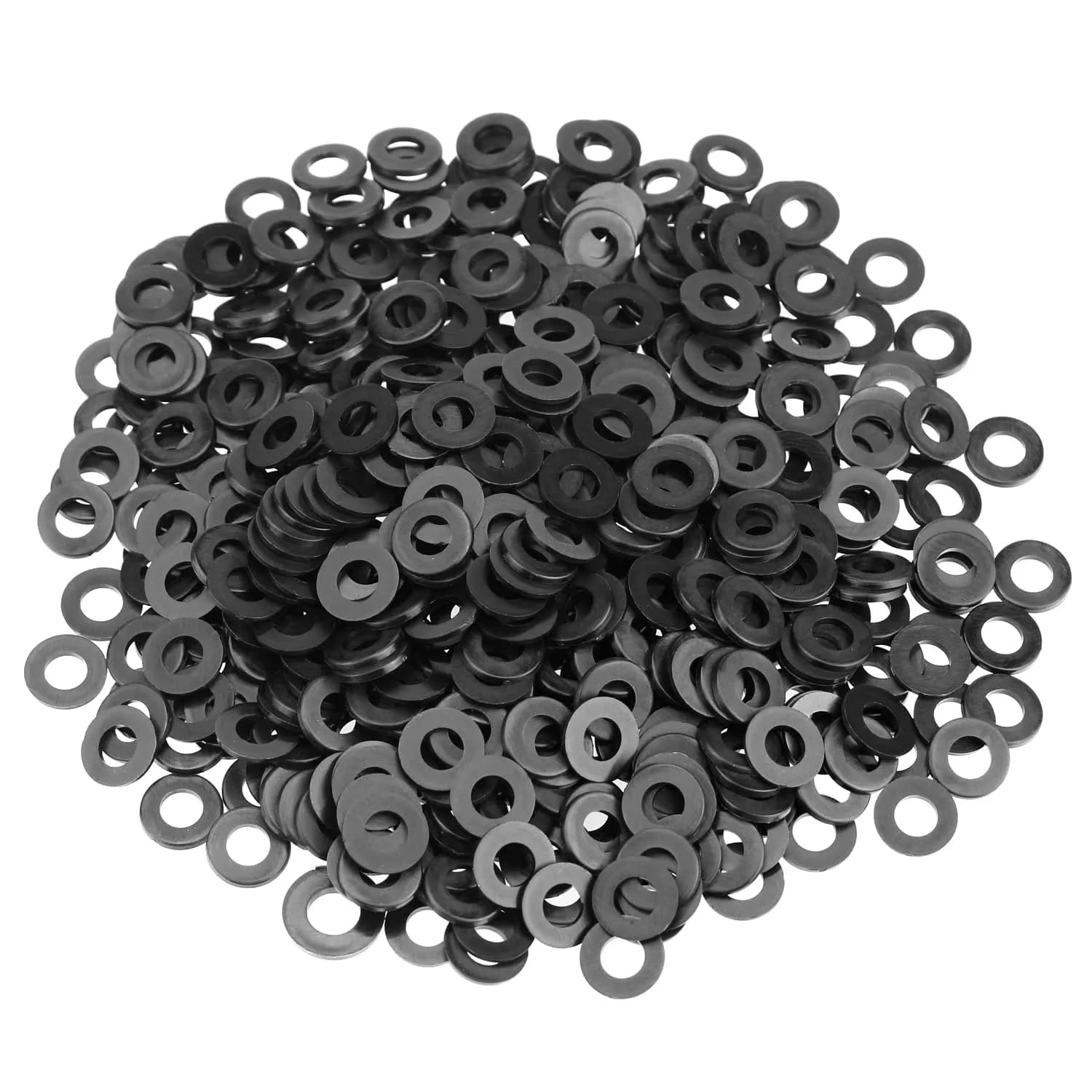 HELIFOUNER M5 Black Nylon Flat Washers | Corrosion-Resistant, 200 Pieces, Inner Diameter 5mm