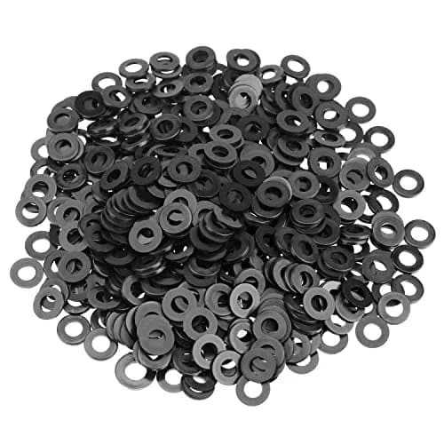 HELIFOUNER M5 Black Nylon Flat Washers | Corrosion-Resistant, 200 Pieces, Inner Diameter 5mm thumbnail 1