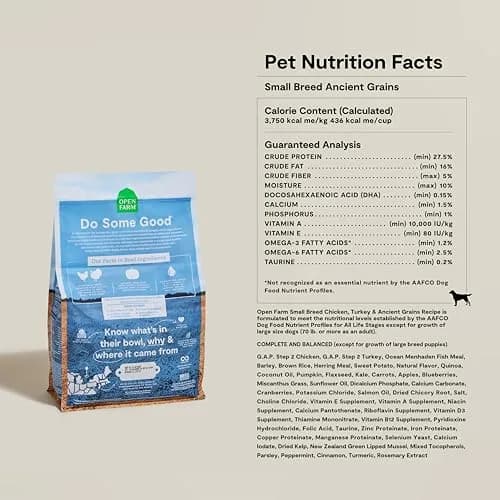 Open Farm Ancient Grains Dry Dog Food Small Breed 11 lb | Nutrient-Dense, Grain-Inclusive, Traceable thumbnail 6
