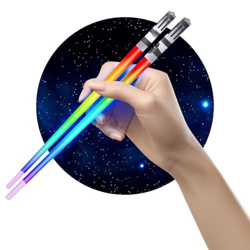 ChopSabers Star Wars Lightsaber Chopsticks with LED, 8 Modes, Frost Tip, 26.0 cm (10.25 inches) thumbnail 1