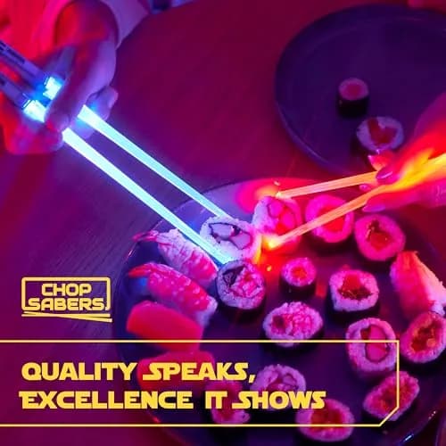 ChopSabers Star Wars Lightsaber Chopsticks with LED, 8 Modes, Frost Tip, 26.0 cm (10.25 inches) thumbnail 3