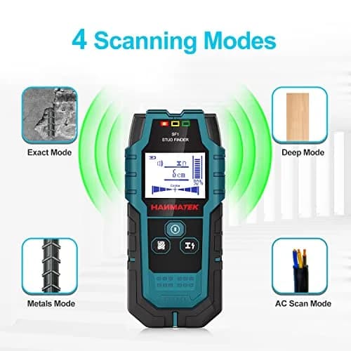 HANMATEK Stud Finder Wall Scanner Detector with Pro Smart Sensor, Audio Alarm & HD LCD Display | 18.4cm (7.24in) Length thumbnail 7