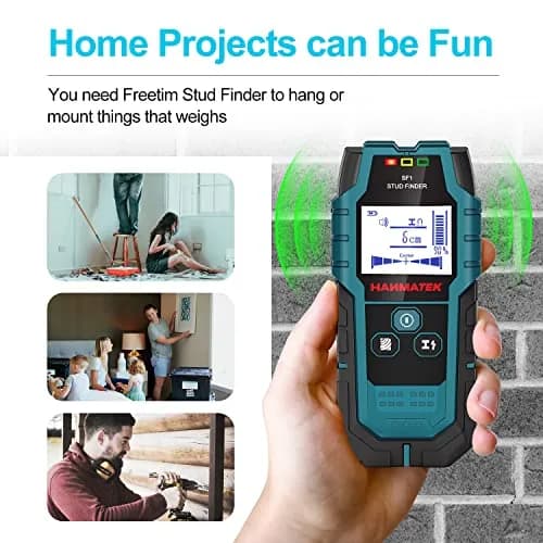 HANMATEK Stud Finder Wall Scanner Detector with Pro Smart Sensor, Audio Alarm & HD LCD Display | 18.4cm (7.24in) Length thumbnail 3