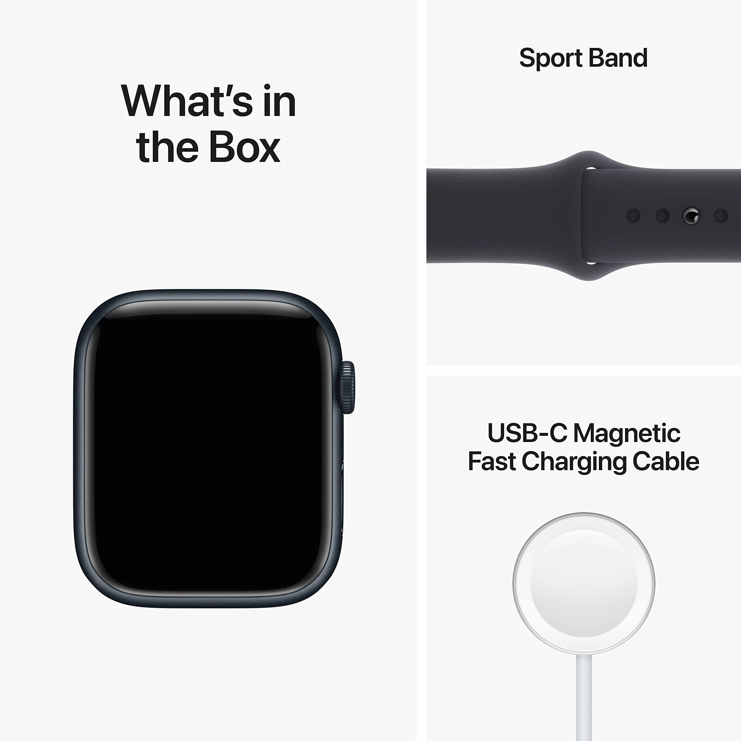 Apple Watch Series 8 GPS + Cellular, 45mm Midnight Aluminum Case with Midnight Sport Band (Renewed) - view 6