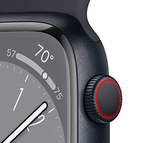 Apple Watch Series 8 GPS + Cellular 45mm Midnight Aluminum Case with Midnight Sport Band M/L (Renewed) | Health & Safety Companion thumbnail 3