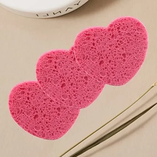 Spunspon 50-Count Compressed Facial Sponges | Natural Cellulose Heart Shape for Face Cleansing & Exfoliation thumbnail 7