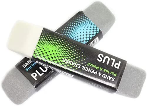 TAODAN Sand & Rubber Eraser 2-Pack (68x16x10mm) | Dual-Head Eraser for Pencil & Ink thumbnail 2