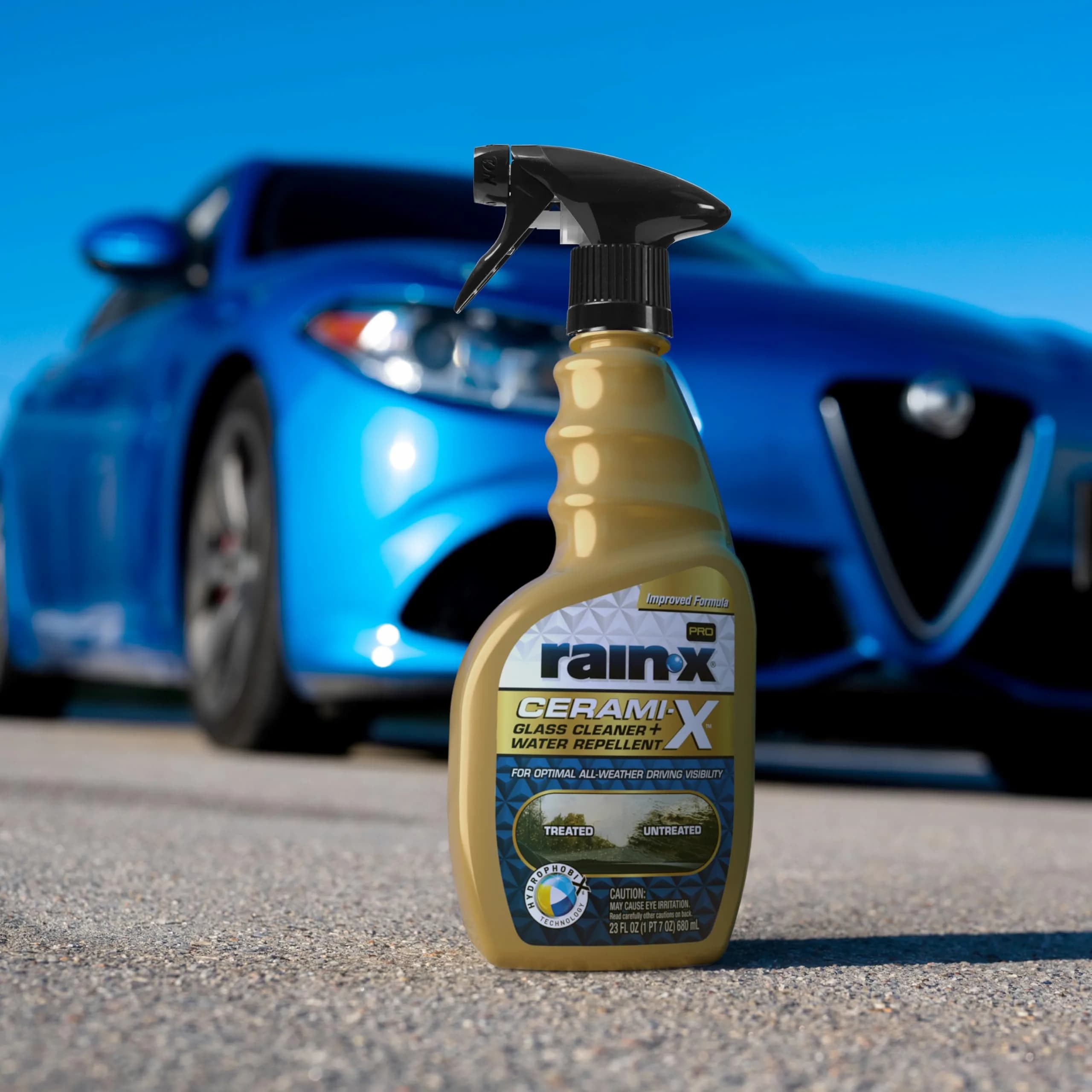 Rain-X Cerami-X Glass Cleaner + Water Repellent 690ml (23 Fl Oz) | Advanced Hydrophobicity for Streak-Free Clarity - view 6