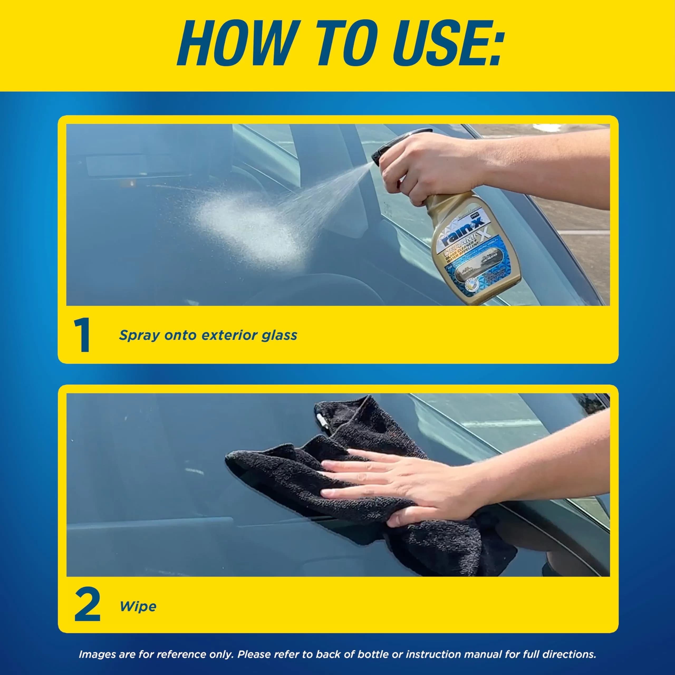 Rain-X Cerami-X Glass Cleaner + Water Repellent 690ml (23 Fl Oz) | Advanced Hydrophobicity for Streak-Free Clarity - view 3