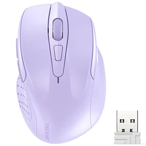 TECKNET M003 Wireless Mouse - Lavender, 2.4G Ergonomic Computer Mouse with 2600 DPI for Right-Handed Use thumbnail 1
