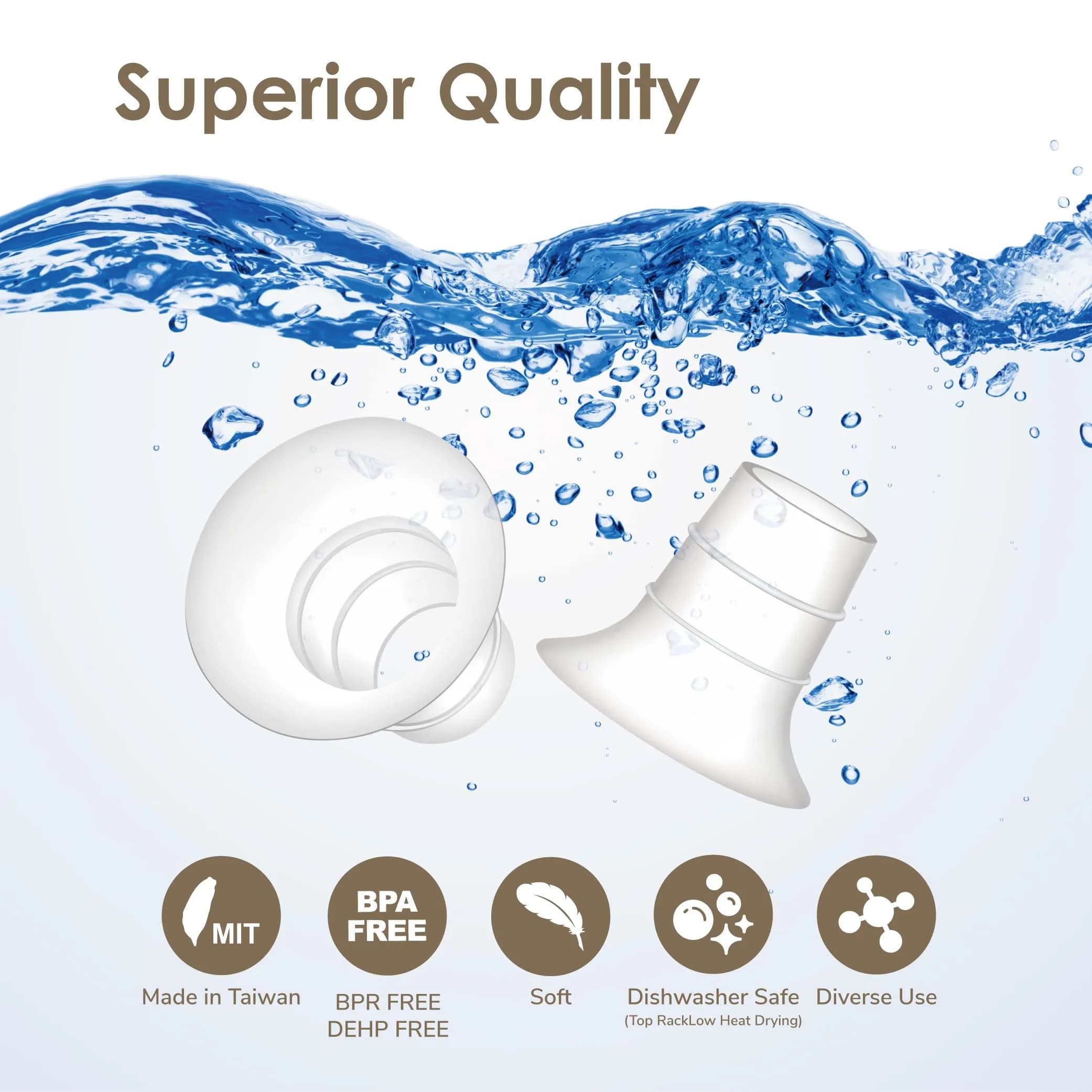Maymom 13mm Flange Inserts for 24mm Shields | Reduce Nipple Tunnel to 13mm (2 Count, Semi-clear Short) - view 7
