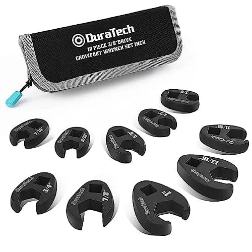 DURATECH 10-Piece 3/8 Inch Drive Crowfoot Wrench Set SAE thumbnail 1