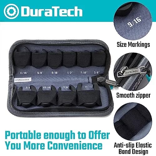 DURATECH 10-Piece 3/8 Inch Drive Crowfoot Wrench Set SAE thumbnail 5