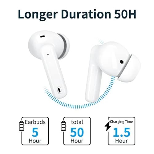 XIAOWTEK A40 Pro Wireless Earbuds 50Hrs Playtime | Noise Cancellation & Waterproof thumbnail 6