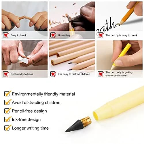 AUAUY 20PCS Inkless Pencil Refill | Graphite Nib, 0.5mm thumbnail 4