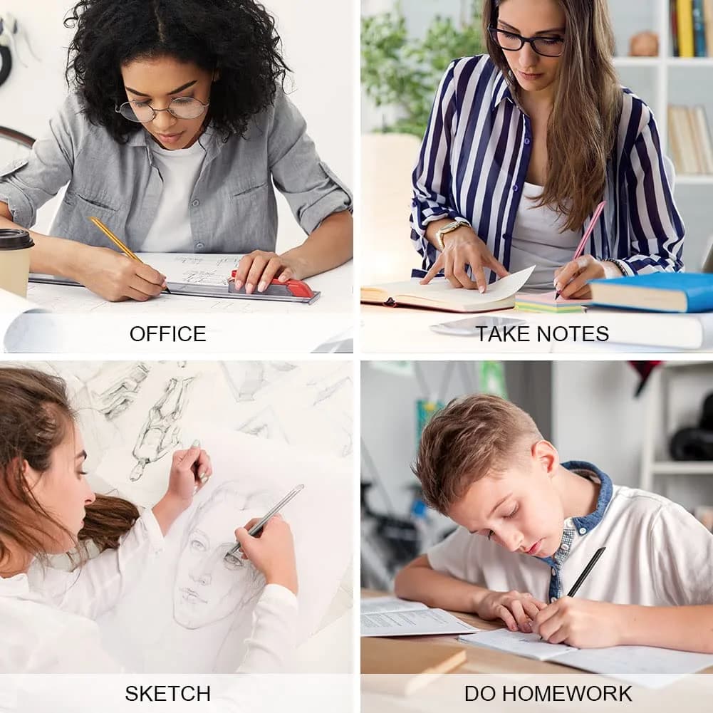 AUAUY Metal Infinity Pencil 2-Pack | Smooth Writing, Reusable Nib - view 7