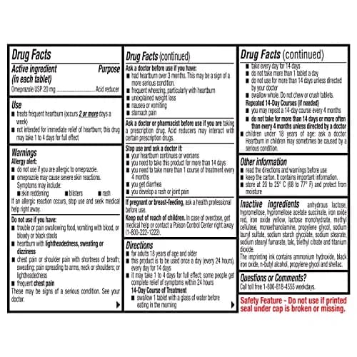 Ohm Omeprazole 20mg Delayed-Release Tablets | Long-Lasting Acid Reducer for Frequent Heartburn (4 Weeks Supply, 28 Tablets) thumbnail 9