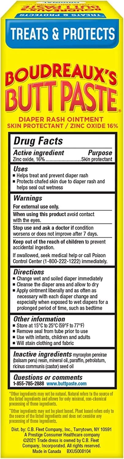Boudreaux's Butt Paste Original Diaper Rash Cream 12oz (3 x 4oz Tubes) | Fast Relief from Mild Discomfort - view 6
