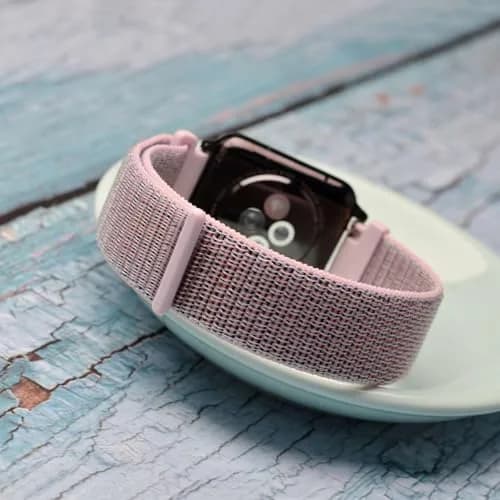 WOCCI 16mm Adjustable Nylon Watch Band, Quick Release Sport Loop Strap (Sand Pink) | Durable, Soft & Washable thumbnail 7