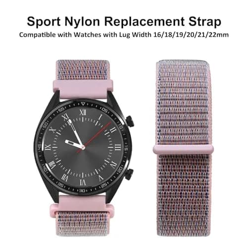 WOCCI 16mm Adjustable Nylon Watch Band, Quick Release Sport Loop Strap (Sand Pink) | Durable, Soft & Washable thumbnail 8