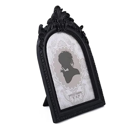 SIKOO Vintage Gothic Black Picture Frame 15x18 cm (6.2x9.6 inch) | Ornate Resin Tabletop & Wall Mount thumbnail 7