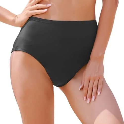 Feitycom Period Swimwear High Waisted Bikini Bottoms for Women and Teens | Leakproof, Reusable, Eco-Friendly thumbnail 2
