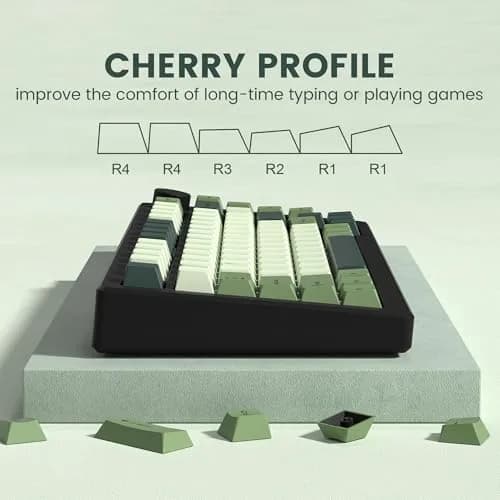 dagaladoo Double Shot PBT Keycaps Green Cherry Profile | 138-Key Set for Mechanical Keyboards thumbnail 4