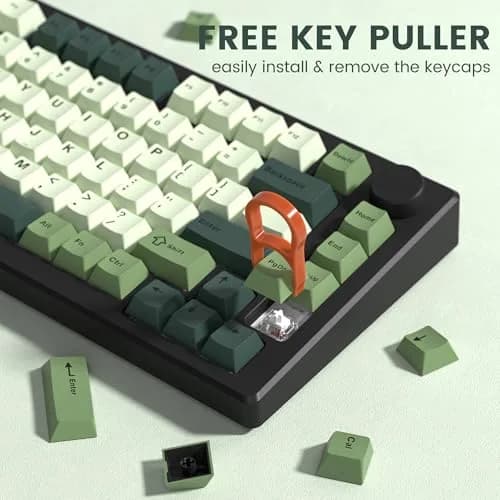 dagaladoo Double Shot PBT Keycaps Green Cherry Profile | 138-Key Set for Mechanical Keyboards thumbnail 7