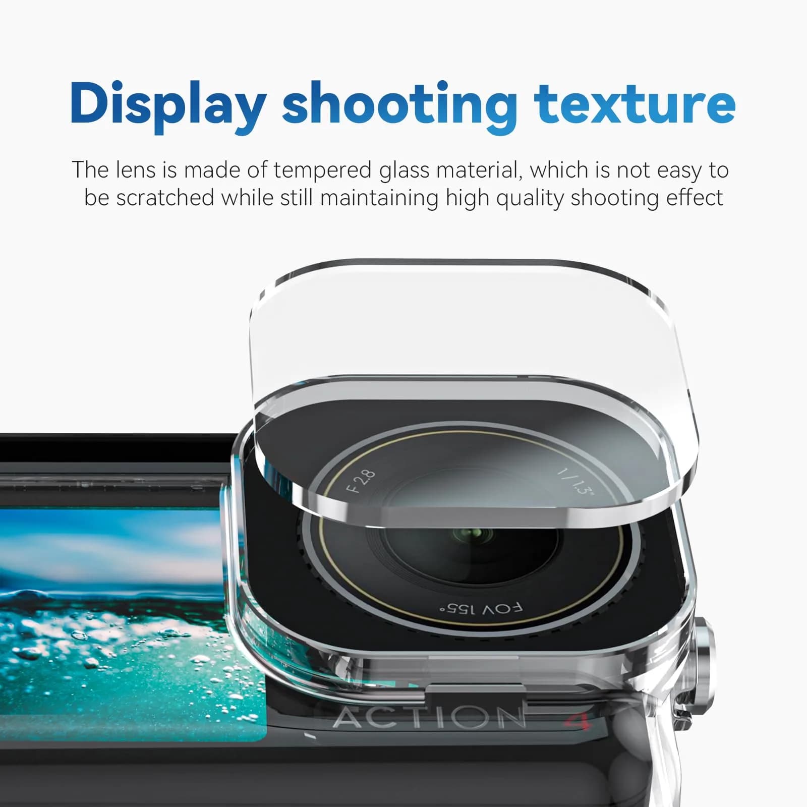 TELESIN Waterproof Case for DJI Action 3/4/5 Pro Camera, 60M Deep Diving Housing | Shockproof Underwater Shell Cage - view 4