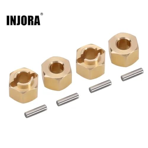 INJORA Brass Wheel Hex Hub Extenders 5mm (0.2in) for 1/18 TRX4M RC Cars | Increased Stability & Anti-Rollover thumbnail 6
