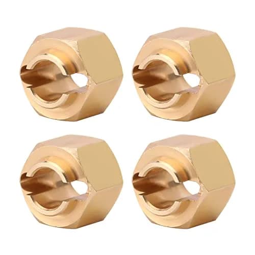 INJORA Brass Wheel Hex Hub Extenders 5mm (0.2in) for 1/18 TRX4M RC Cars | Increased Stability & Anti-Rollover thumbnail 3