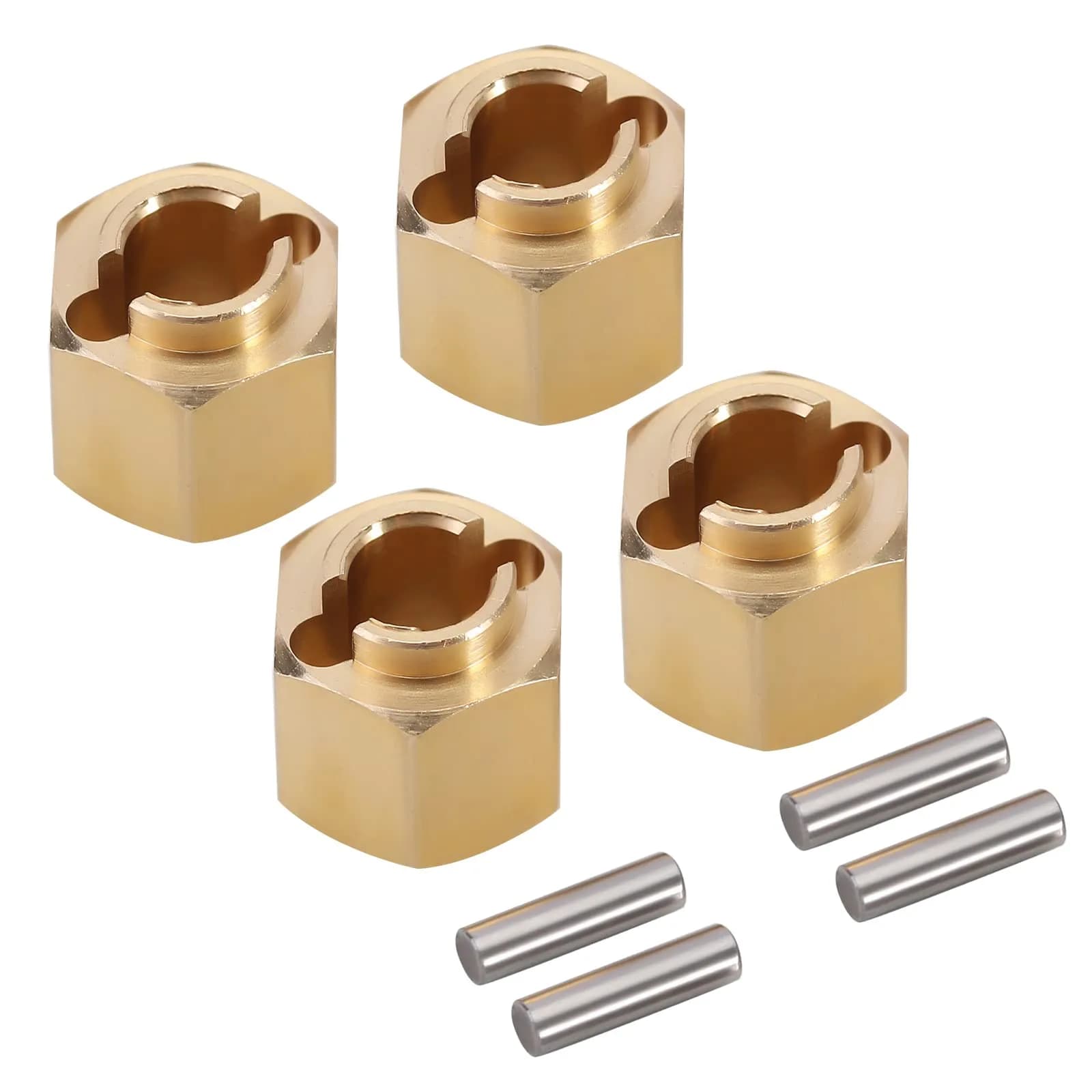INJORA 6mm Brass Wheel Hex Hub Extenders for 1/18 TRX4M RC Cars | Enhanced Stability - main product image