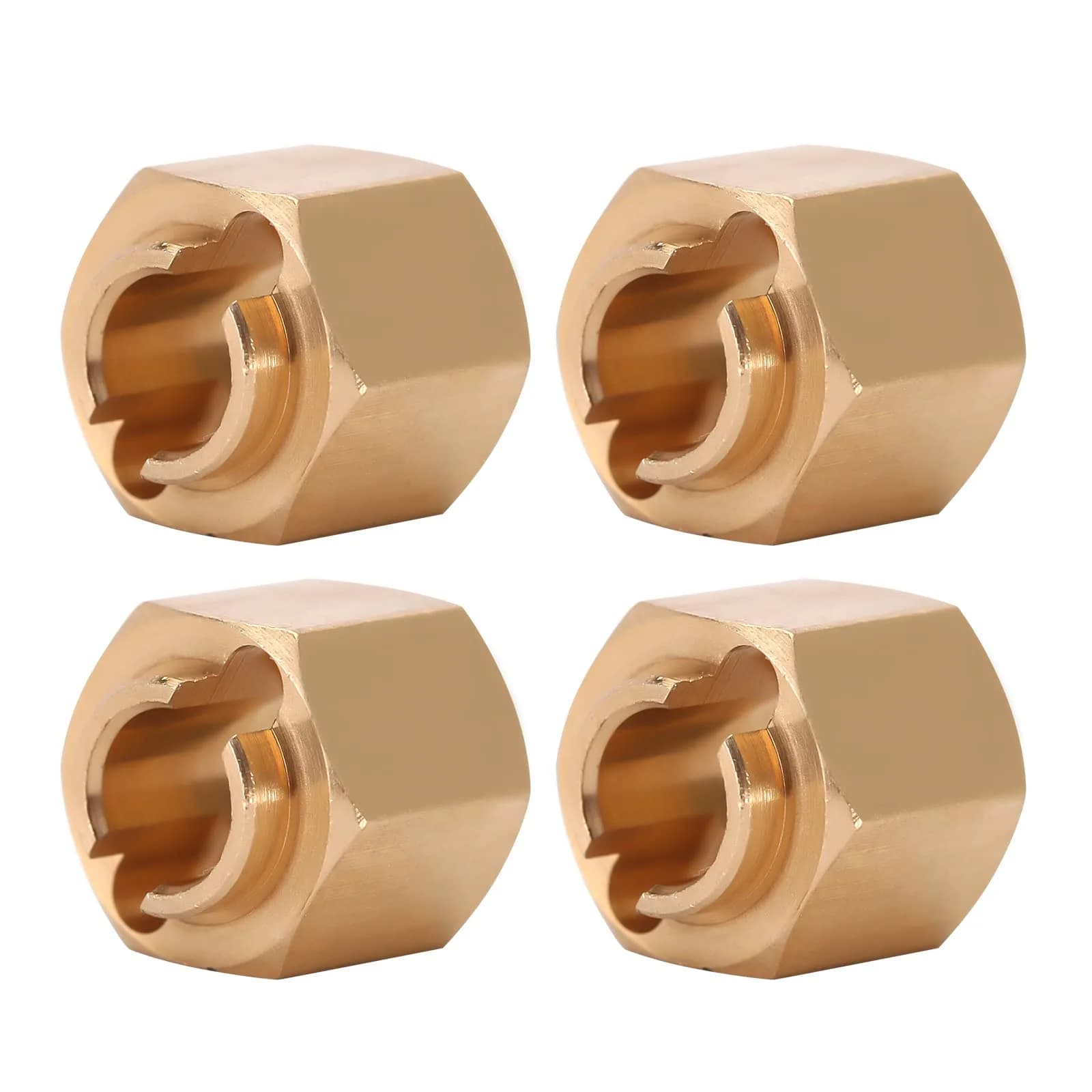 INJORA 6mm Brass Wheel Hex Hub Extenders for 1/18 TRX4M RC Cars | Enhanced Stability - view 4