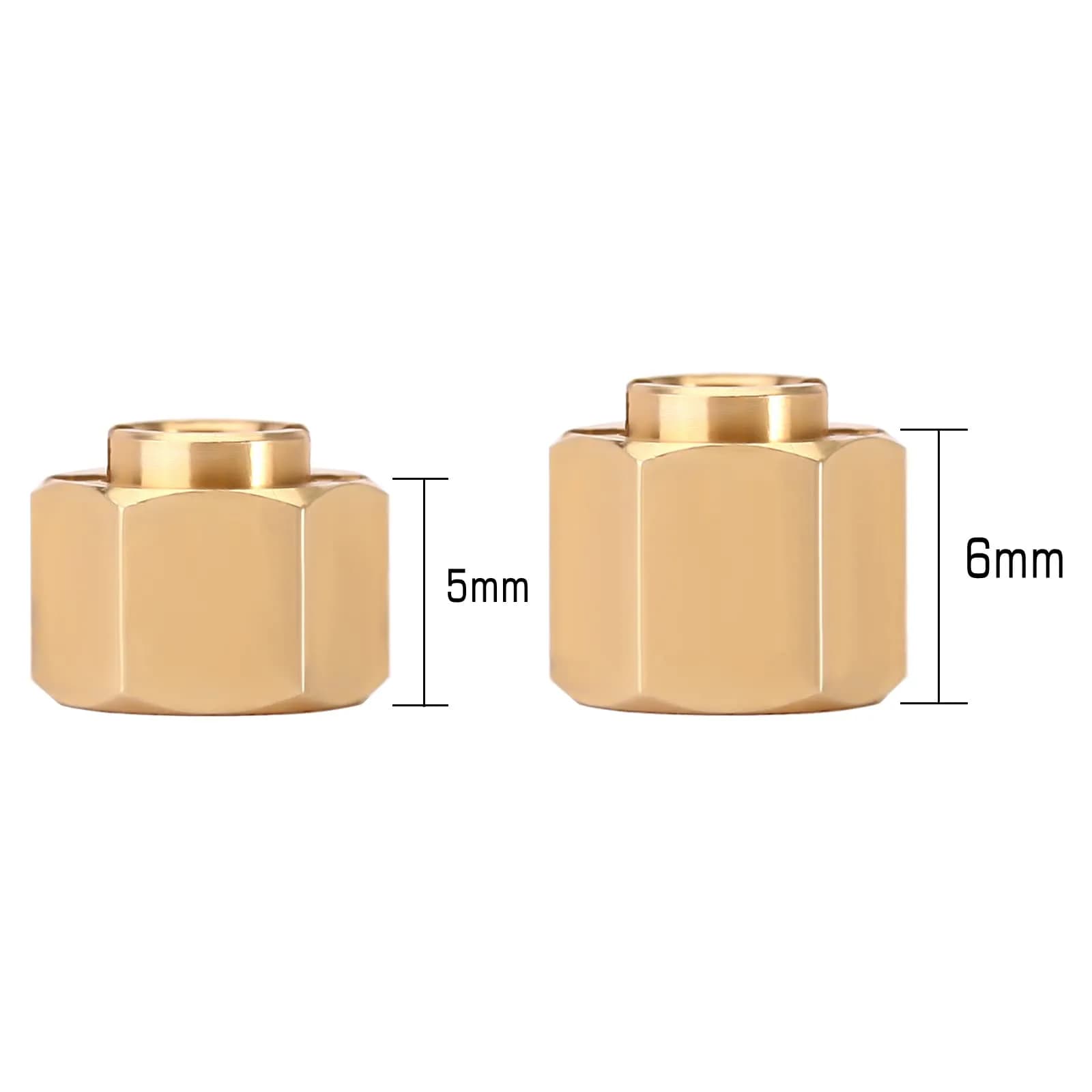 INJORA Brass Wheel Hex Hub Extenders 5mm+6mm for 1/18 TRX4M - view 2