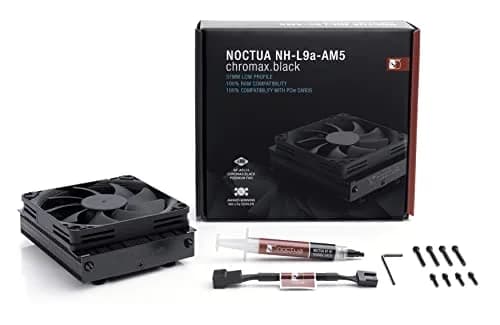 Noctua NH-L9a-AM5 chromax.Black Low Profile CPU Cooler | 92mm Quiet, Compact, AM5 Compatible thumbnail 4