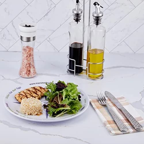 MARS WELLNESS 2 Pack 10 inch (25.4 cm) Portion Control Plates | MyPlate Method for Balanced Meals thumbnail 3