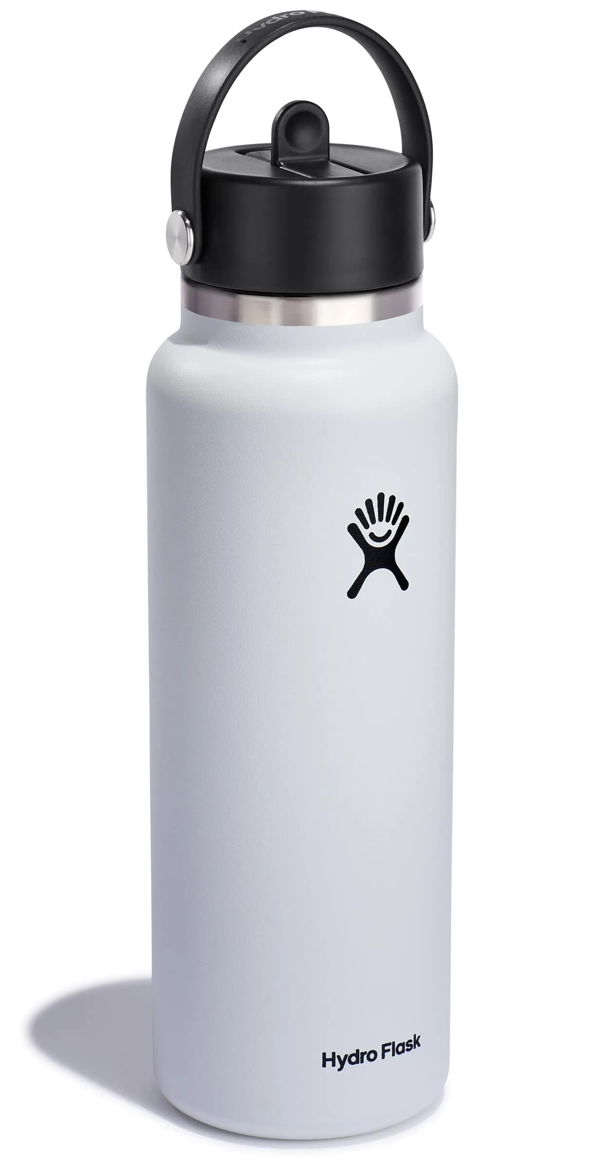 Hydro Flask Wide Mouth Water Bottle with Flex Straw Cap, 1200ml (40 Oz) White | Keeps Drinks Cold Up to 24 Hours thumbnail 2