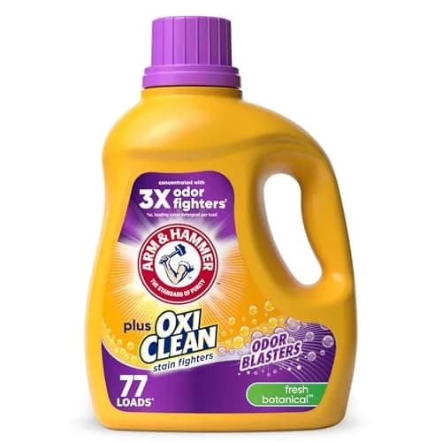 ARM & HAMMER Plus OxiClean with Odor Blasters Liquid Laundry Detergent Fresh Botanical 2.97 L (100.5 Fl Oz) | Concentrated Formula for Tough Odors & Stains thumbnail 1