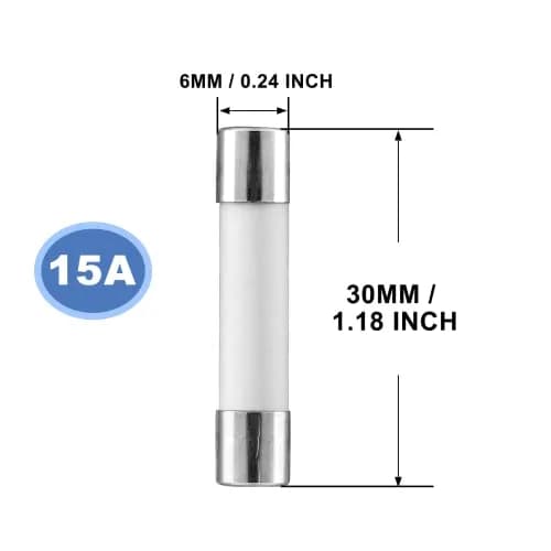 Litoexpe Ceramic Time Delay Fuses 15A 250V | High-Resistance, Safe & Reliable (70-120 chars) thumbnail 2