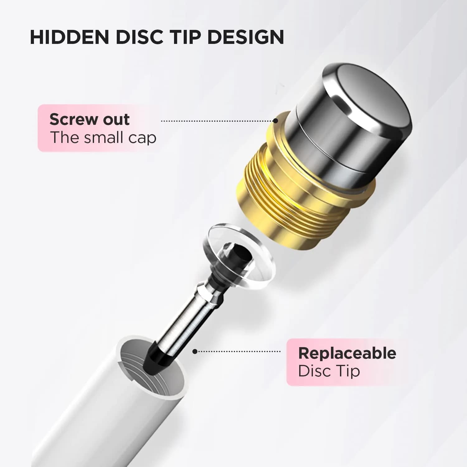 OASO SLIVER Universal Stylus Pen with Disc Tip & Magnetic Cap | 16cm (6.3in) - view 3