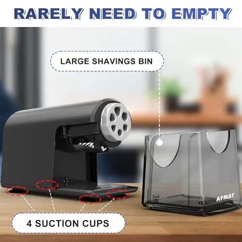 AFMAT PSX2 Electric Pencil Sharpener 156 mm (6.9 in) | Heavy Duty for 6-11mm Pencils thumbnail 6