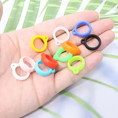 Honbay 66PCS Anti-Lost Silicone Rings Holder Silicone Bands | Multipurpose Carrying Kit for Pens & Devices thumbnail 4