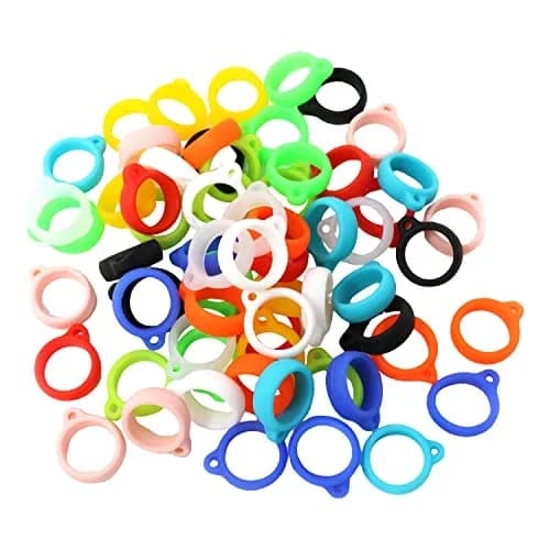Honbay 66PCS Anti-Lost Silicone Rings Holder Silicone Bands | Multipurpose Carrying Kit for Pens & Devices thumbnail 5