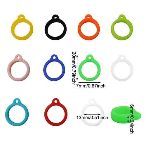 Honbay 66PCS Anti-Lost Silicone Rings Holder Silicone Bands | Multipurpose Carrying Kit for Pens & Devices thumbnail 2