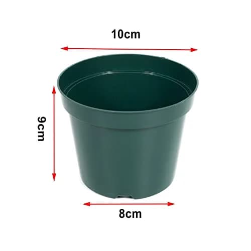 RooTrimmer 40 Pack 4 Inch Plastic Nursery Pots with Mesh Pad, Green | Sturdy & Reusable for Indoor/Outdoor Planting thumbnail 2