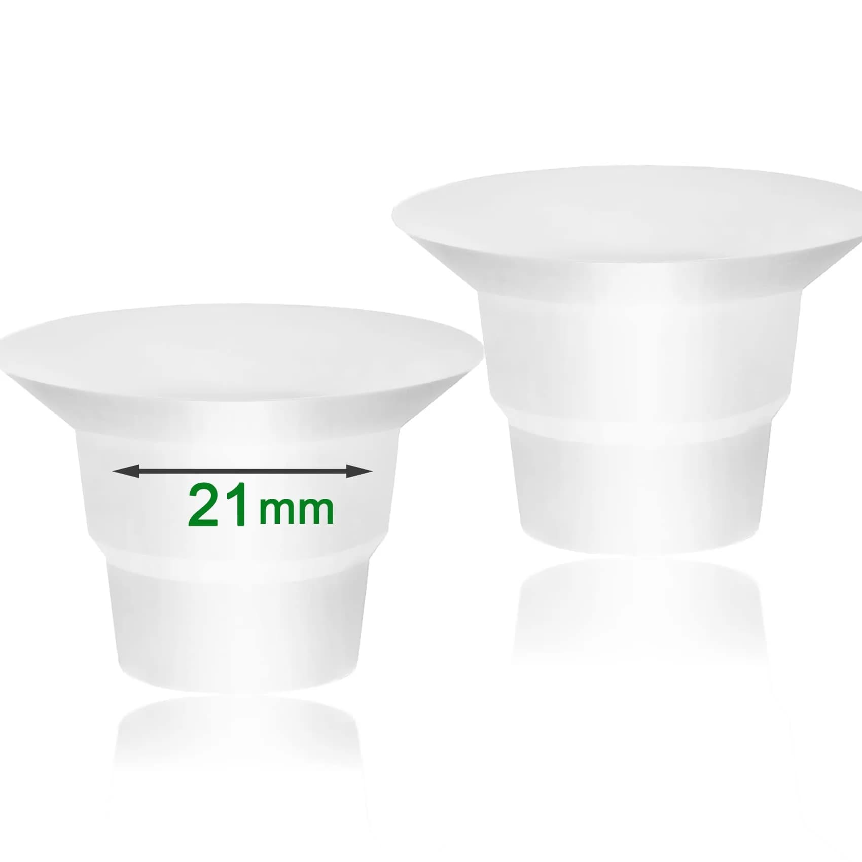 Mompmuir 21mm Silicone Flange Inserts for Spectra, Medela, Elvie, Momcozy Pumps | USA Imported Breast Pump Parts - main product image