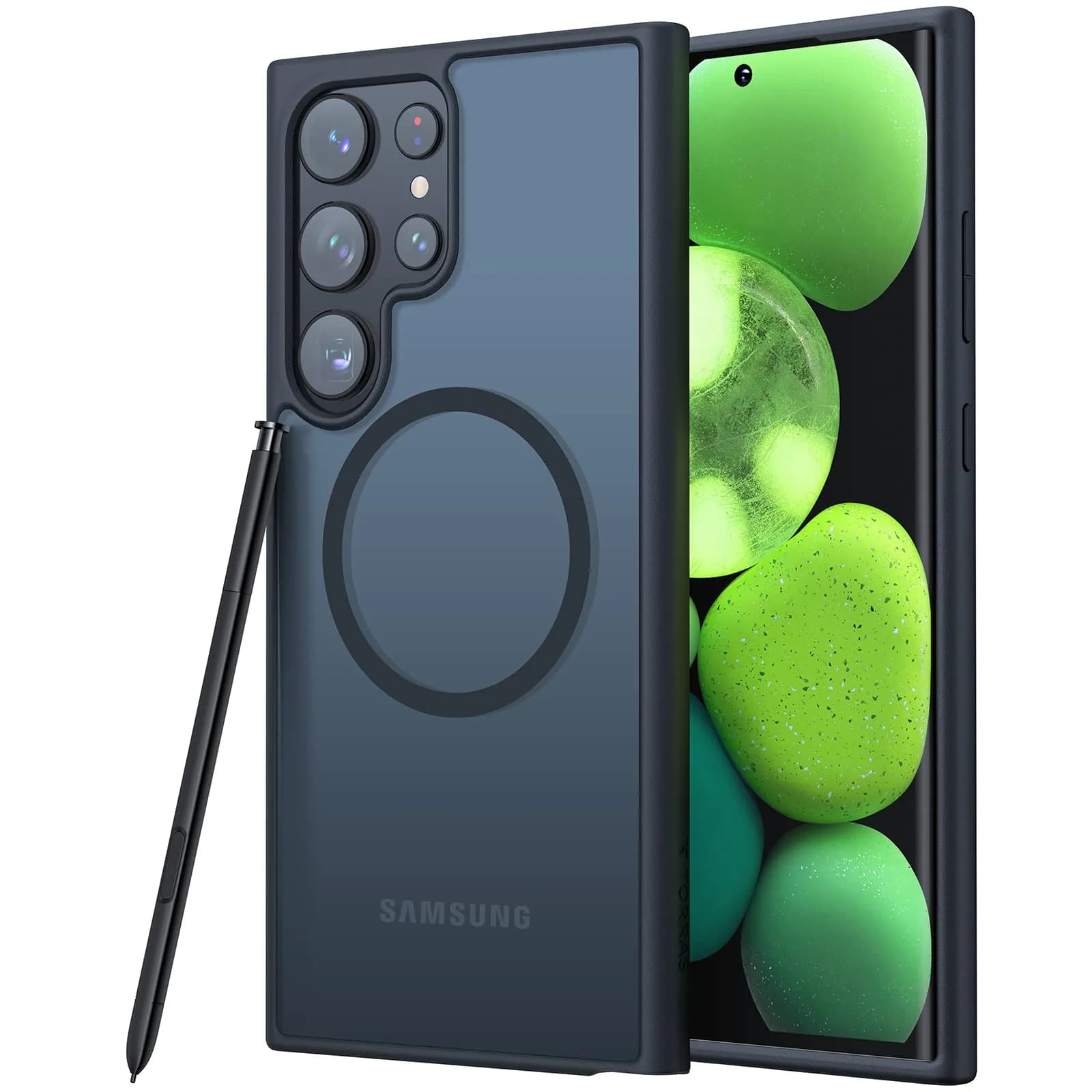 TORRAS Magnetic Shockproof Case for Samsung Galaxy S23 Ultra | 1.5mm Raised Bezels, 12FT Drop Tested