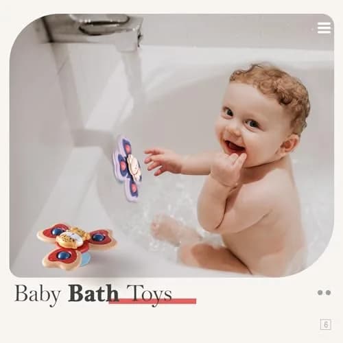 ALASOU Suction Cup Spinner Toys 3-Pack | BPA-Free, Hypoallergenic, Organic for Babies 12+ Months thumbnail 6