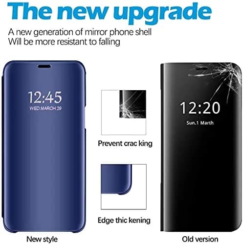 Gxmeuie Clear 5G Cellular Phone Case for Samsung Galaxy S23 Ultra | Flip Cover with Kickstand & Mirror thumbnail 6