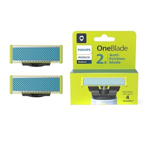 Norelco OneBlade Replacement Blades, Anti-Friction, 2 Pack | Up to 4 Months Durability, Micro Glass Beads Reduce Irritation thumbnail 1